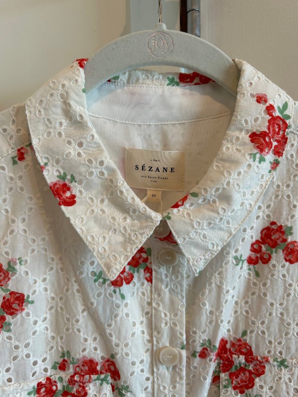 SEZANE Raquel Dress in Rosa Corail print, size FR40/US8, NWT - Picture 5 of 6